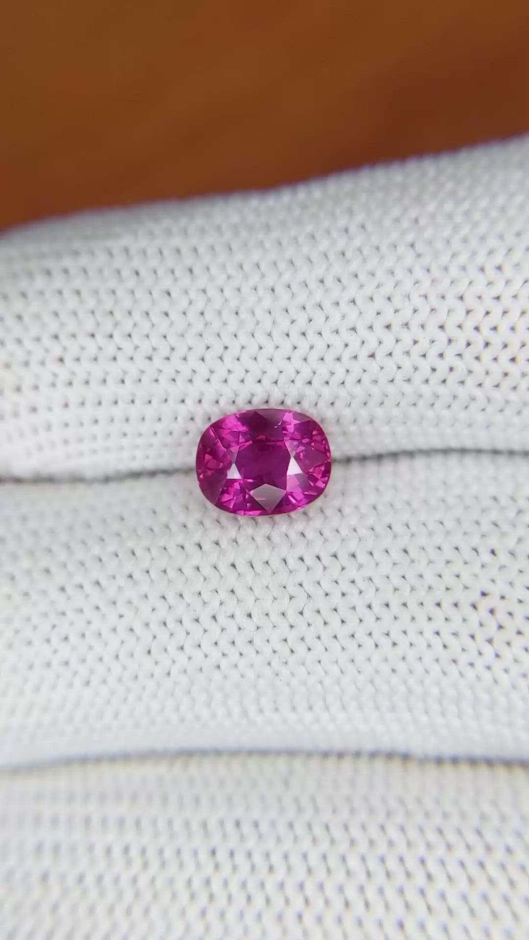 1.79 Ct. Pink Sapphire from Ceylon (Sri Lanka) Size Video