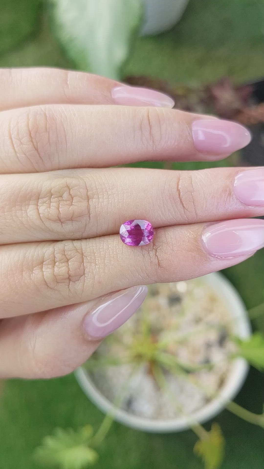 1.79 Ct. Pink Sapphire from Ceylon (Sri Lanka) Size Video