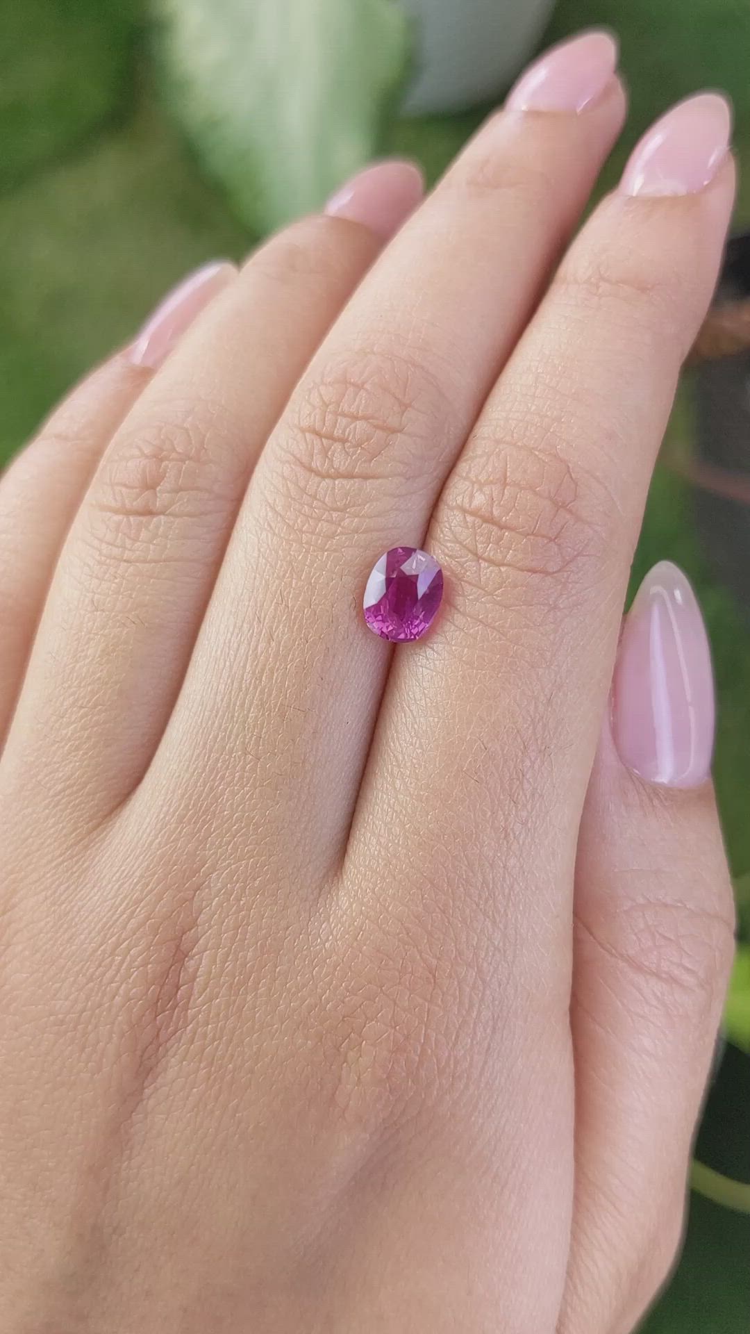 1.79 Ct. Pink Sapphire from Ceylon (Sri Lanka) Size Video