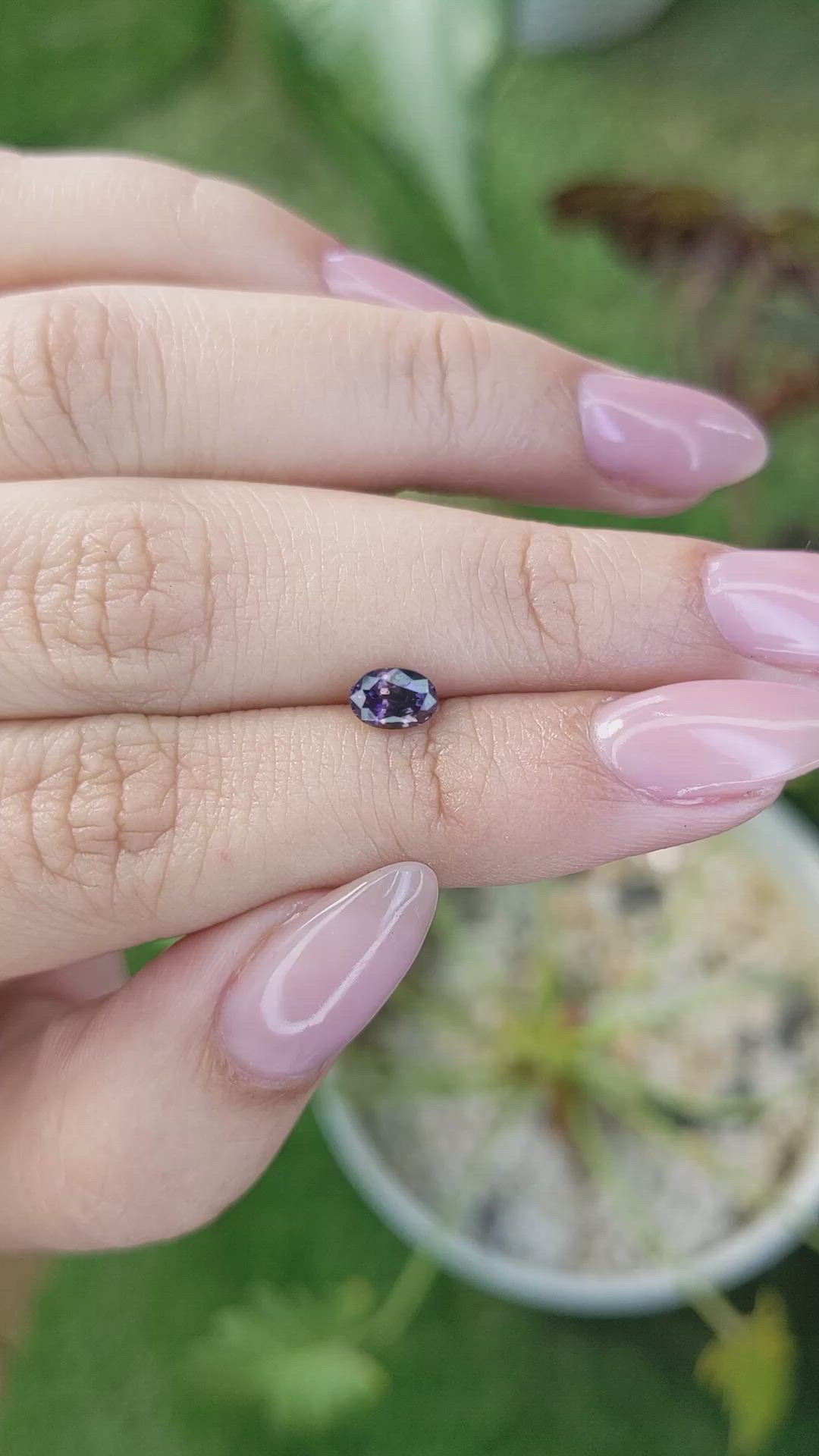 0.73 Ct. Purple Sapphire from Ceylon (Sri Lanka) Size Video