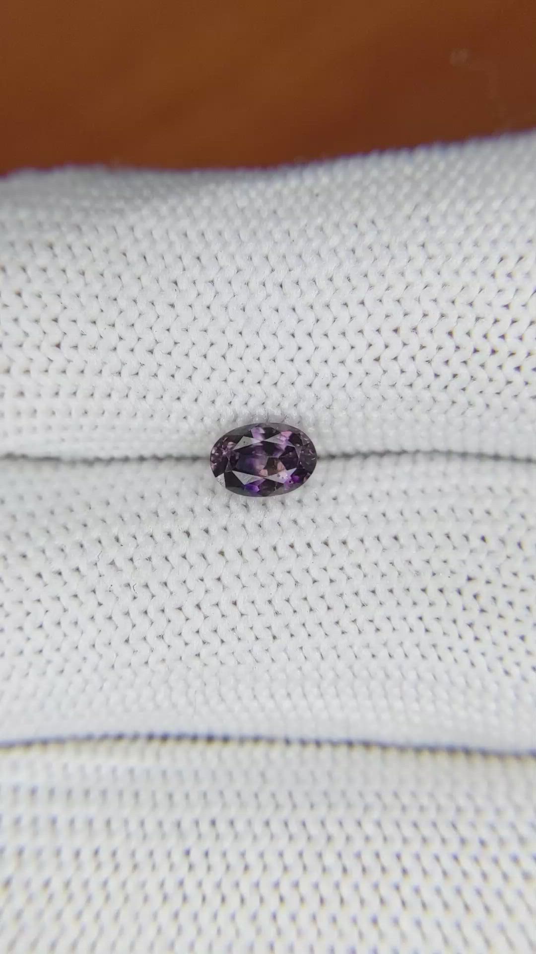 0.73 Ct. Purple Sapphire from Ceylon (Sri Lanka) Size Video