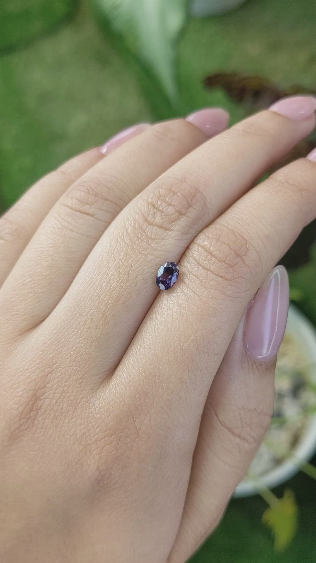 0.73 Ct. Purple Sapphire from Ceylon (Sri Lanka) Size Video