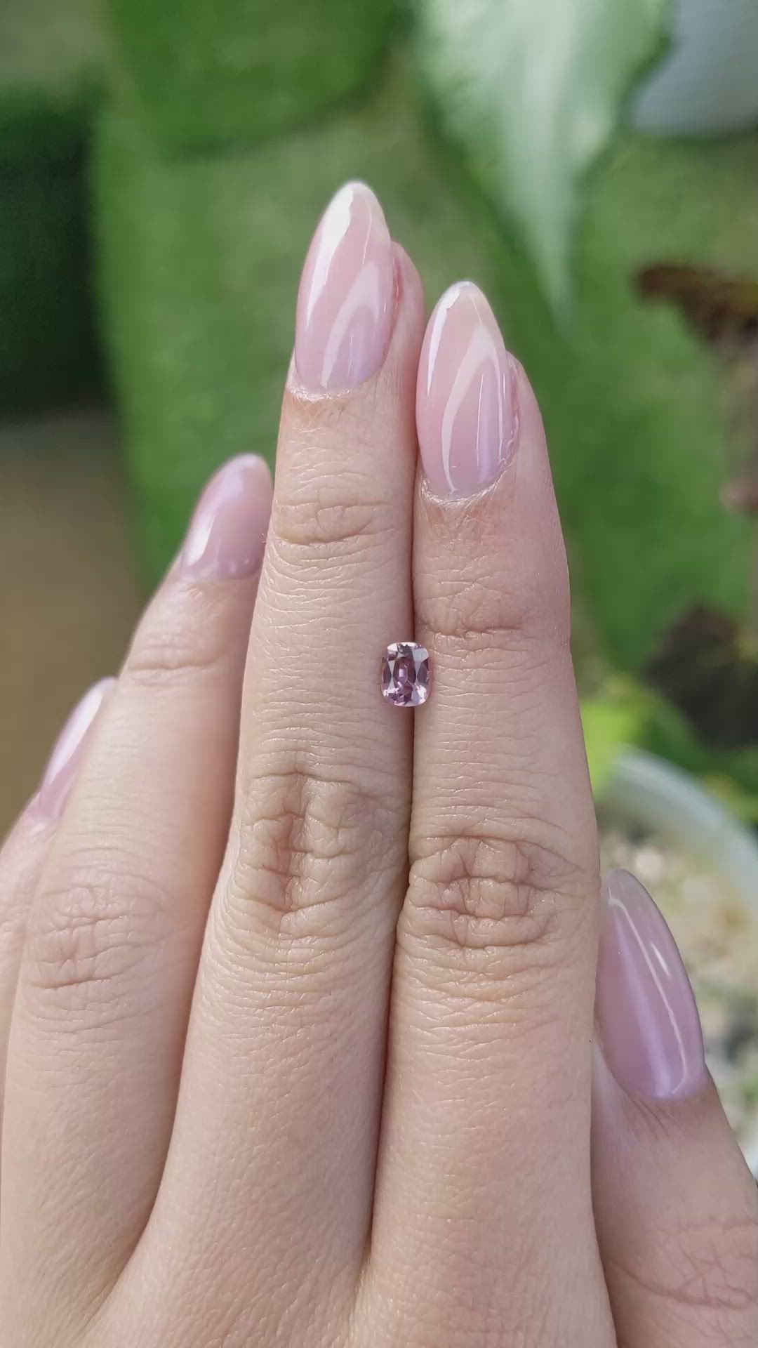 0.46 Ct. Purplish Pink Sapphire from Ceylon (Sri Lanka) Size Video