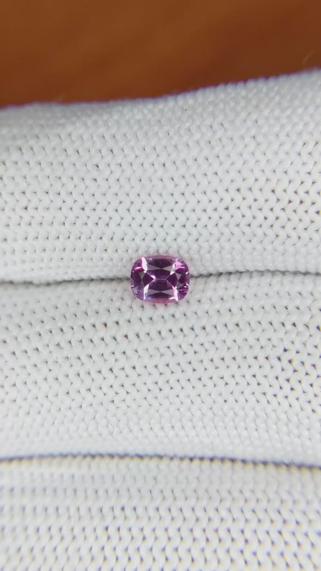 0.46 Ct. Purplish Pink Sapphire from Ceylon (Sri Lanka) Size Video