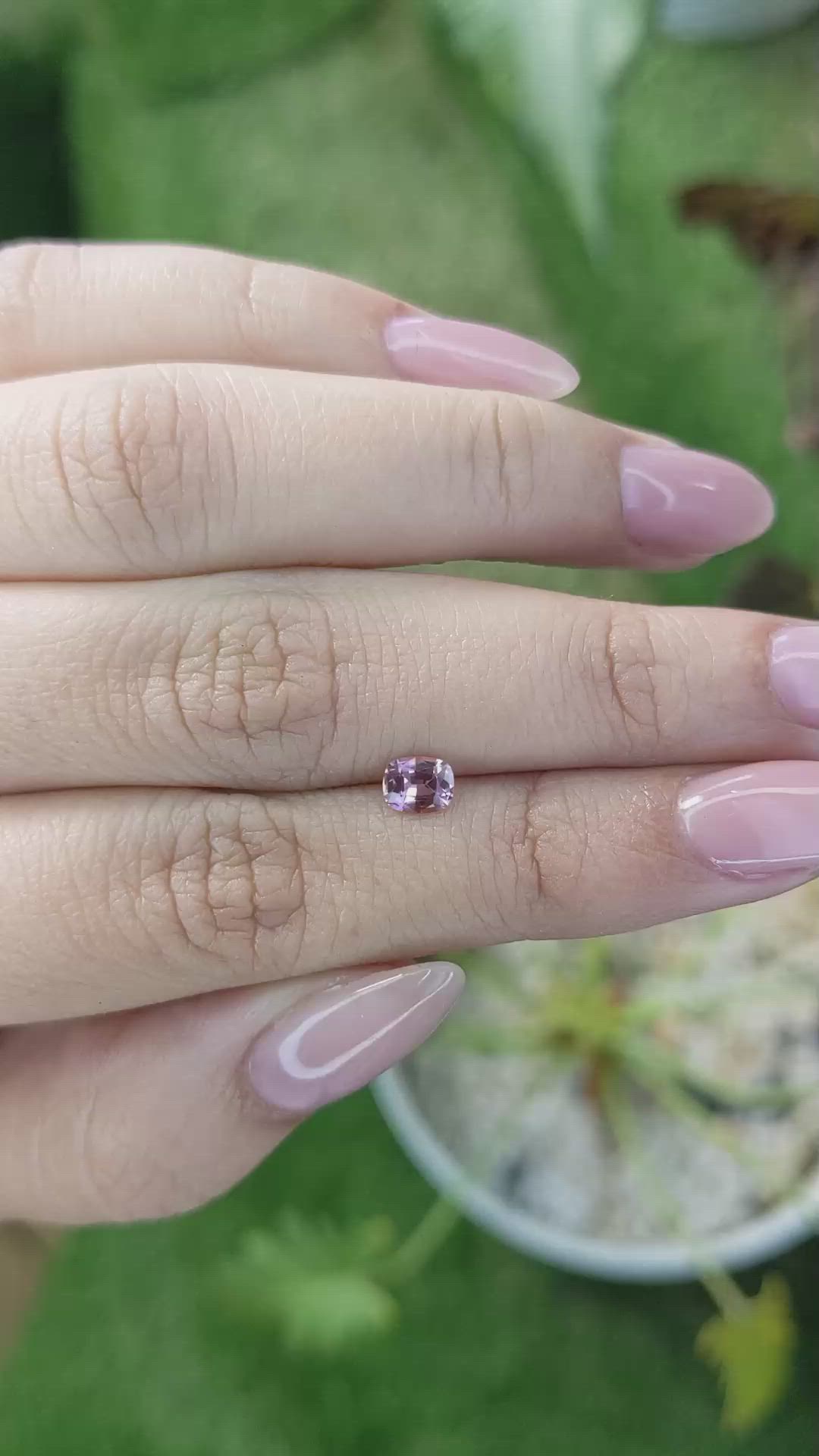 0.46 Ct. Purplish Pink Sapphire from Ceylon (Sri Lanka) Size Video