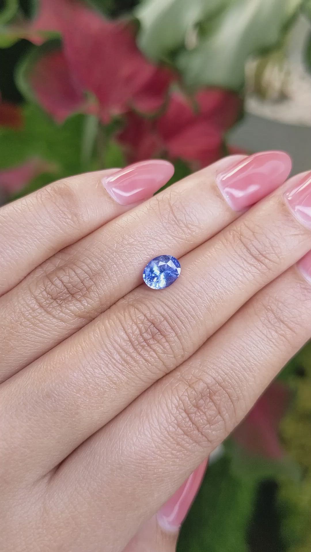 1.44 Ct. Blue Sapphire from Ceylon (Sri Lanka) Size Video