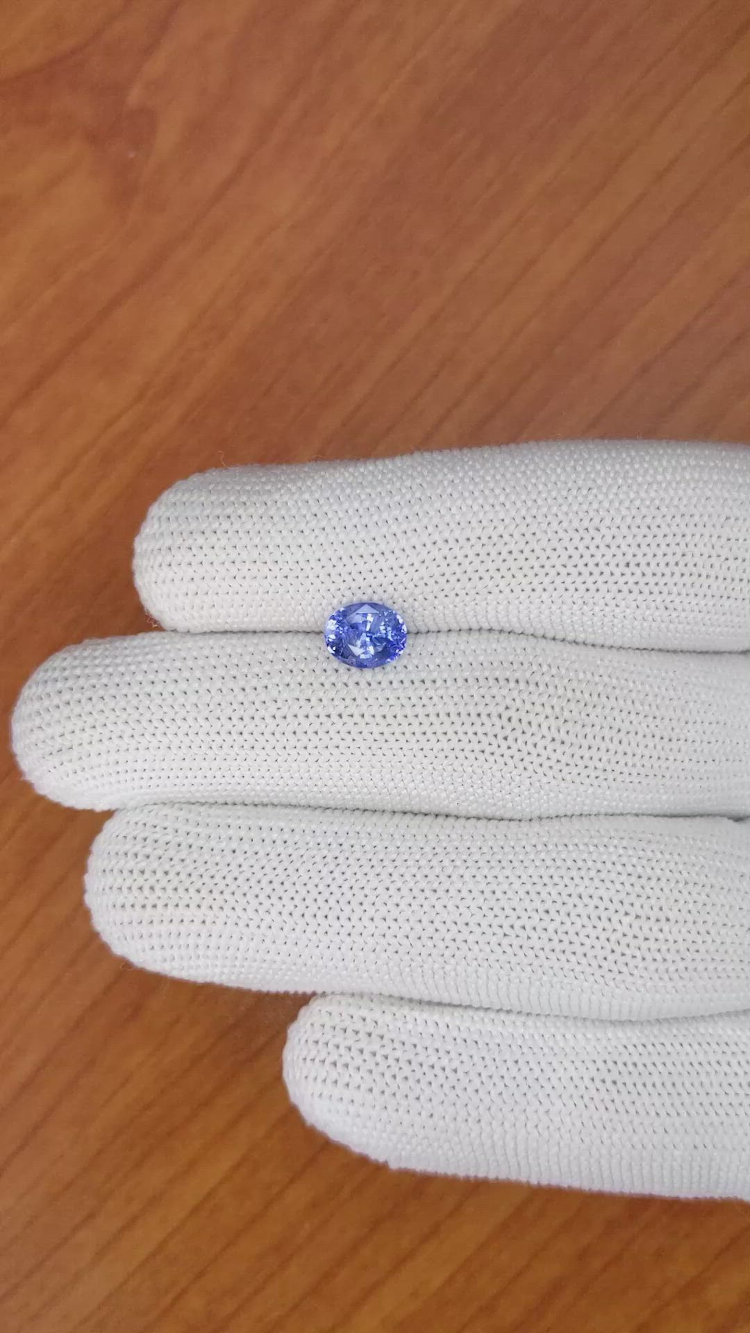 1.44 Ct. Blue Sapphire from Ceylon (Sri Lanka) Size Video