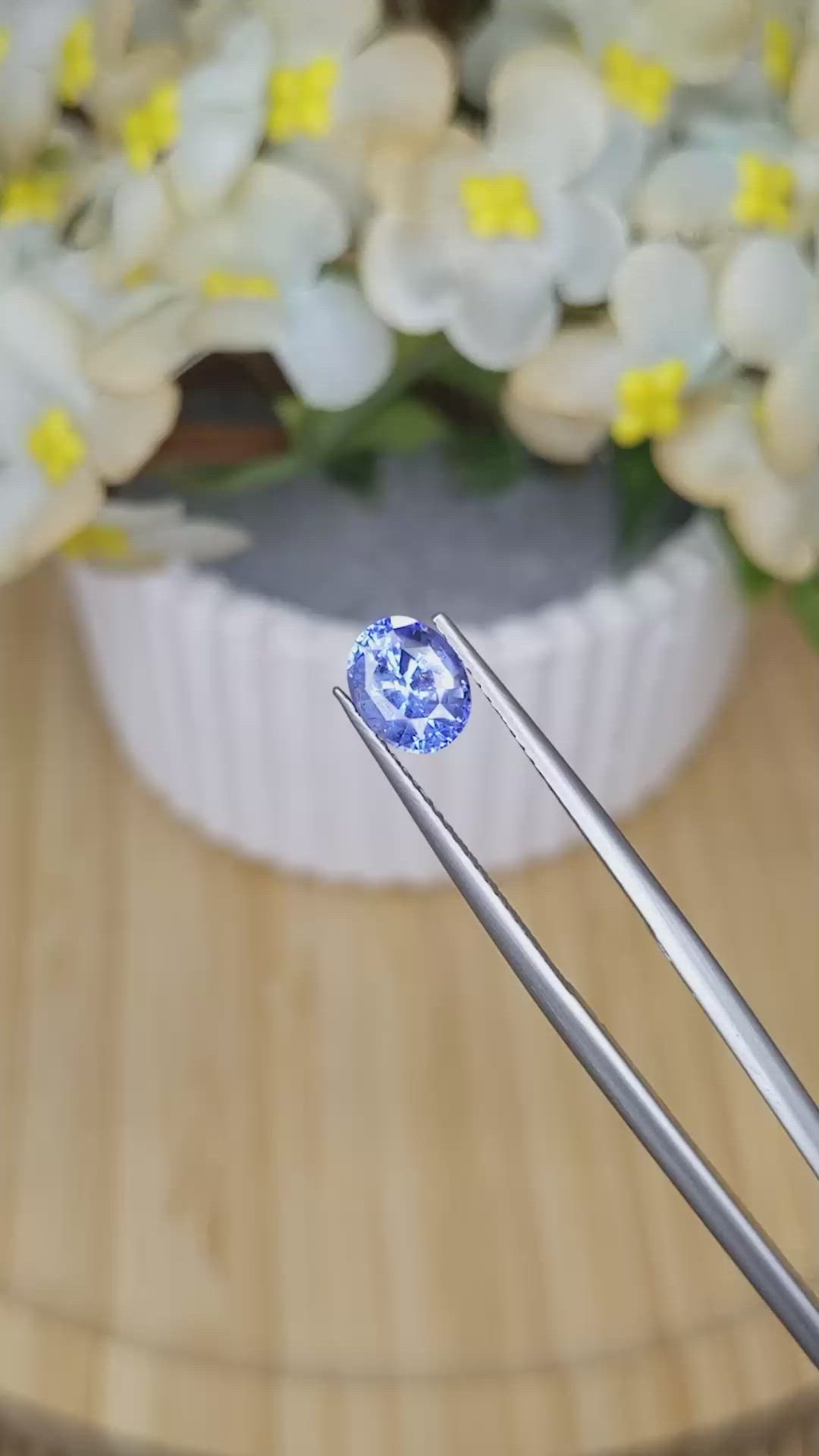 1.44 Ct. Blue Sapphire from Ceylon (Sri Lanka) Size Video