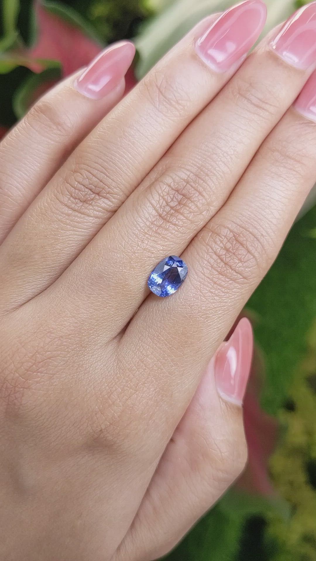 2.10 Ct. Blue Sapphire from Ceylon (Sri Lanka) Size Video