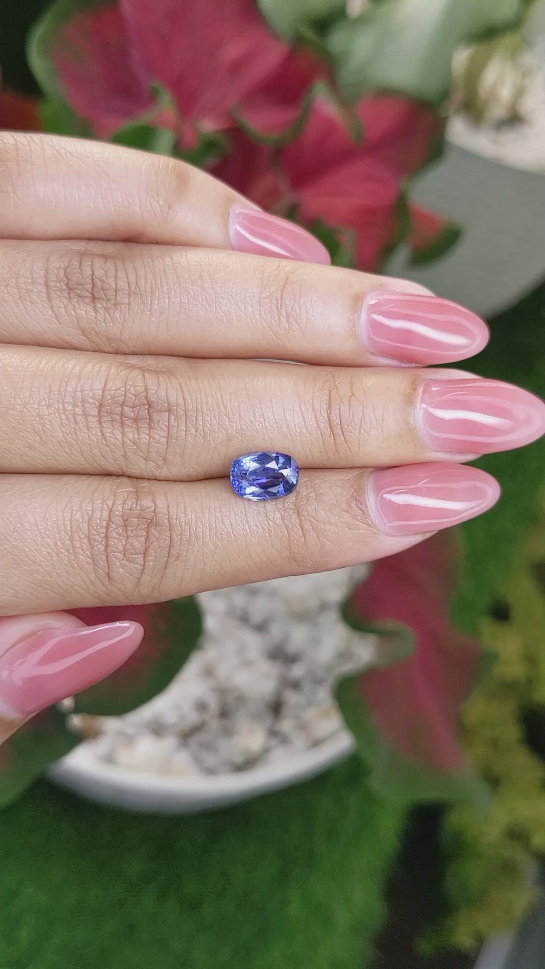 2.10 Ct. Blue Sapphire from Ceylon (Sri Lanka) Size Video