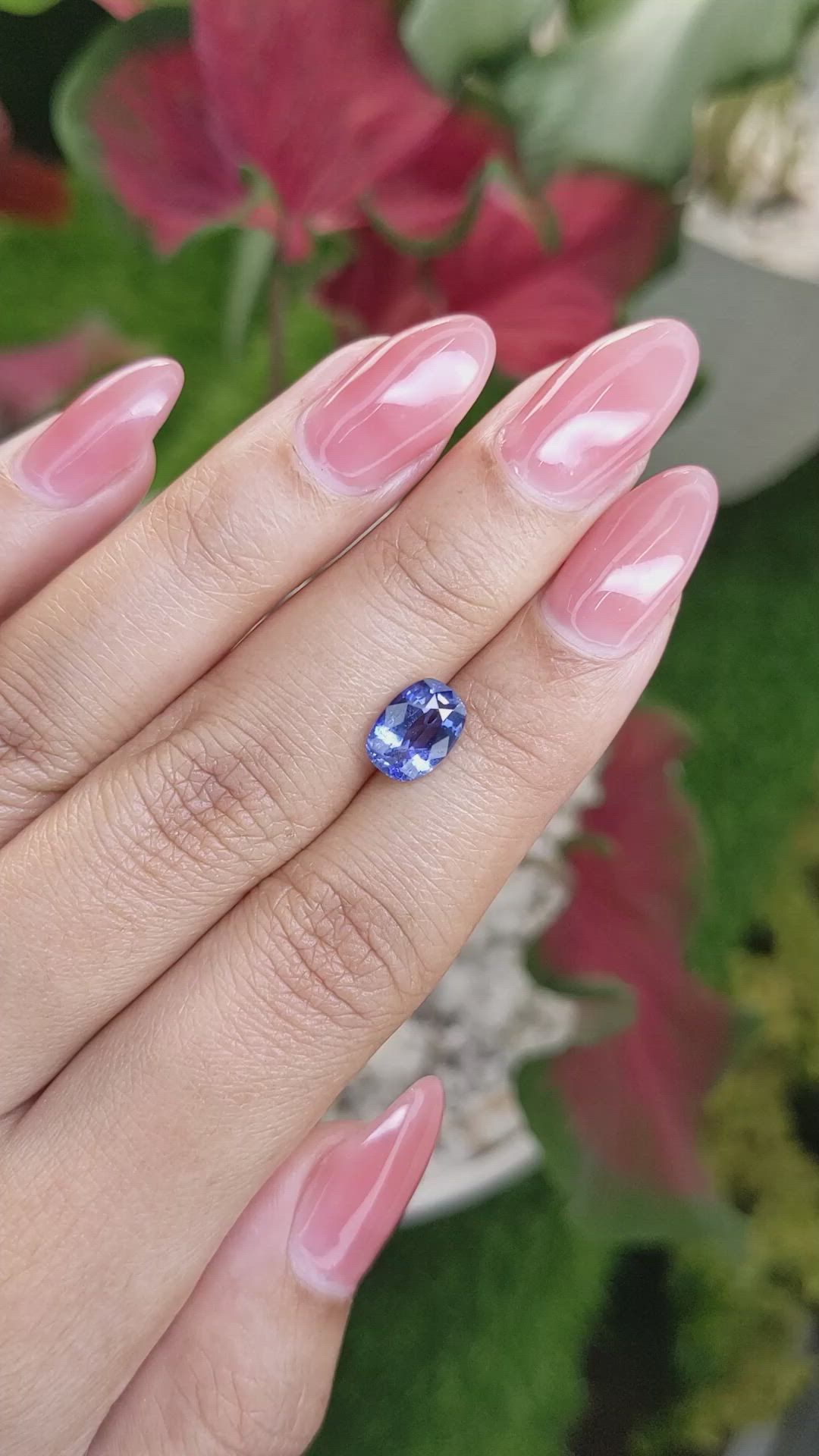 2.10 Ct. Blue Sapphire from Ceylon (Sri Lanka) Size Video