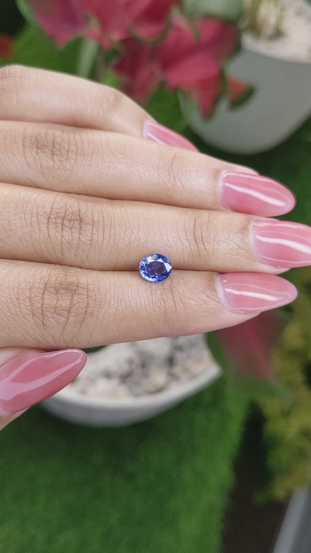 1.04 Ct. Blue Sapphire from Ceylon (Sri Lanka) Size Video