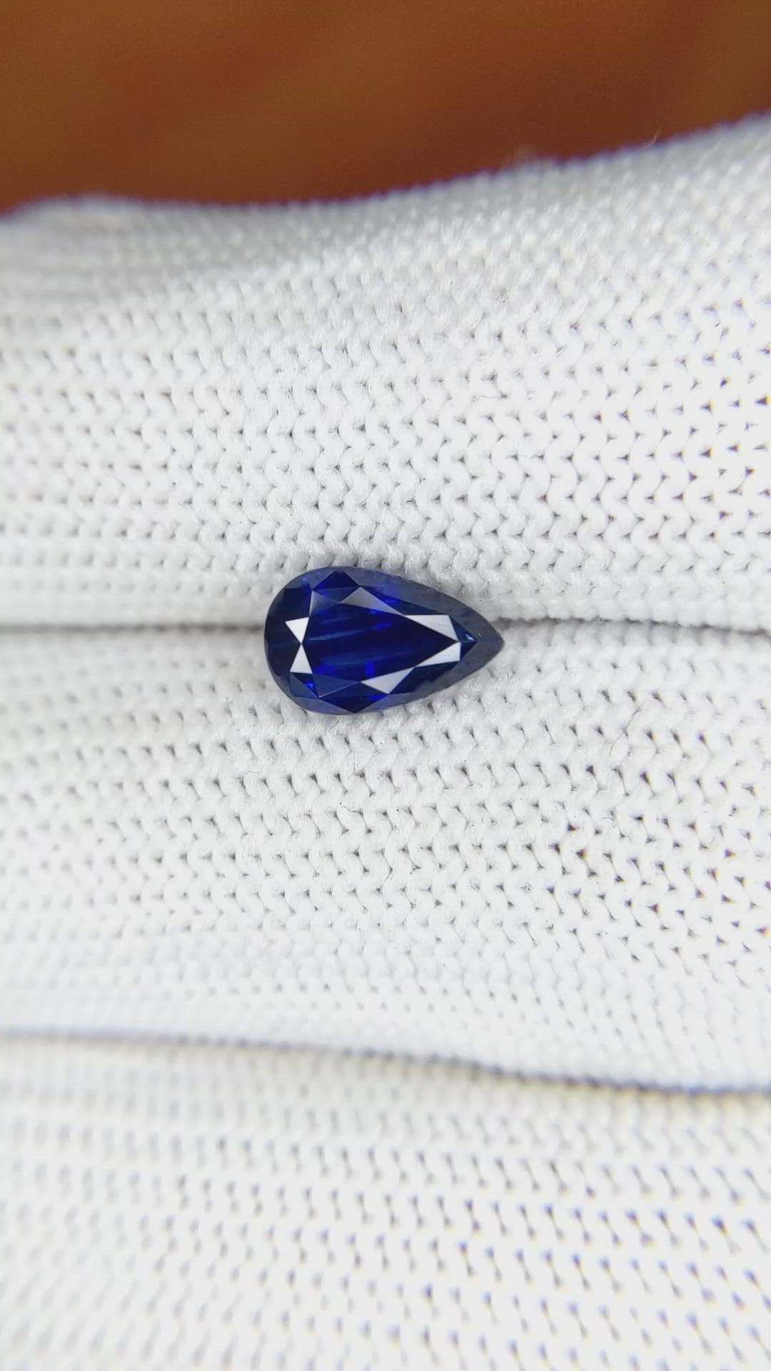 1.65 Ct. Blue Sapphire from Ceylon (Sri Lanka) Size Video