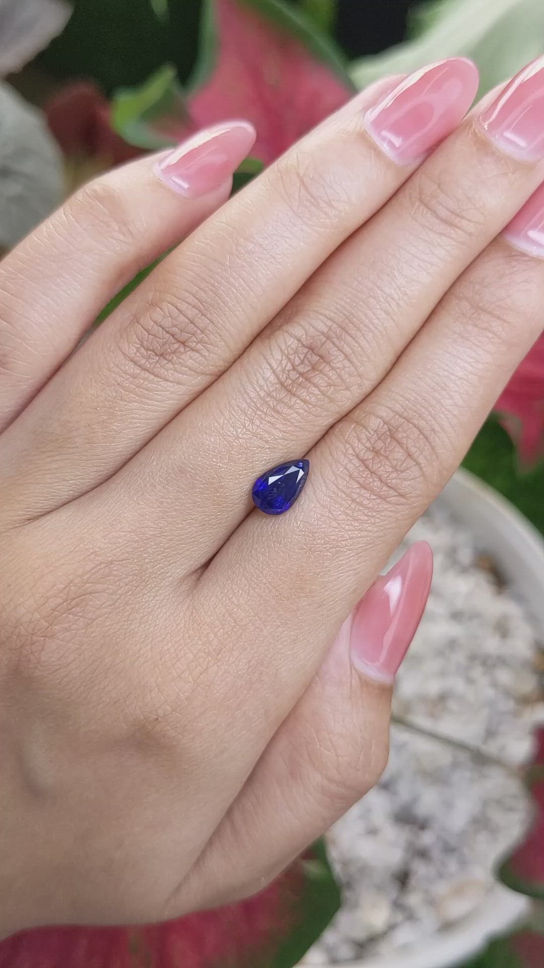 1.65 Ct. Blue Sapphire from Ceylon (Sri Lanka) Size Video
