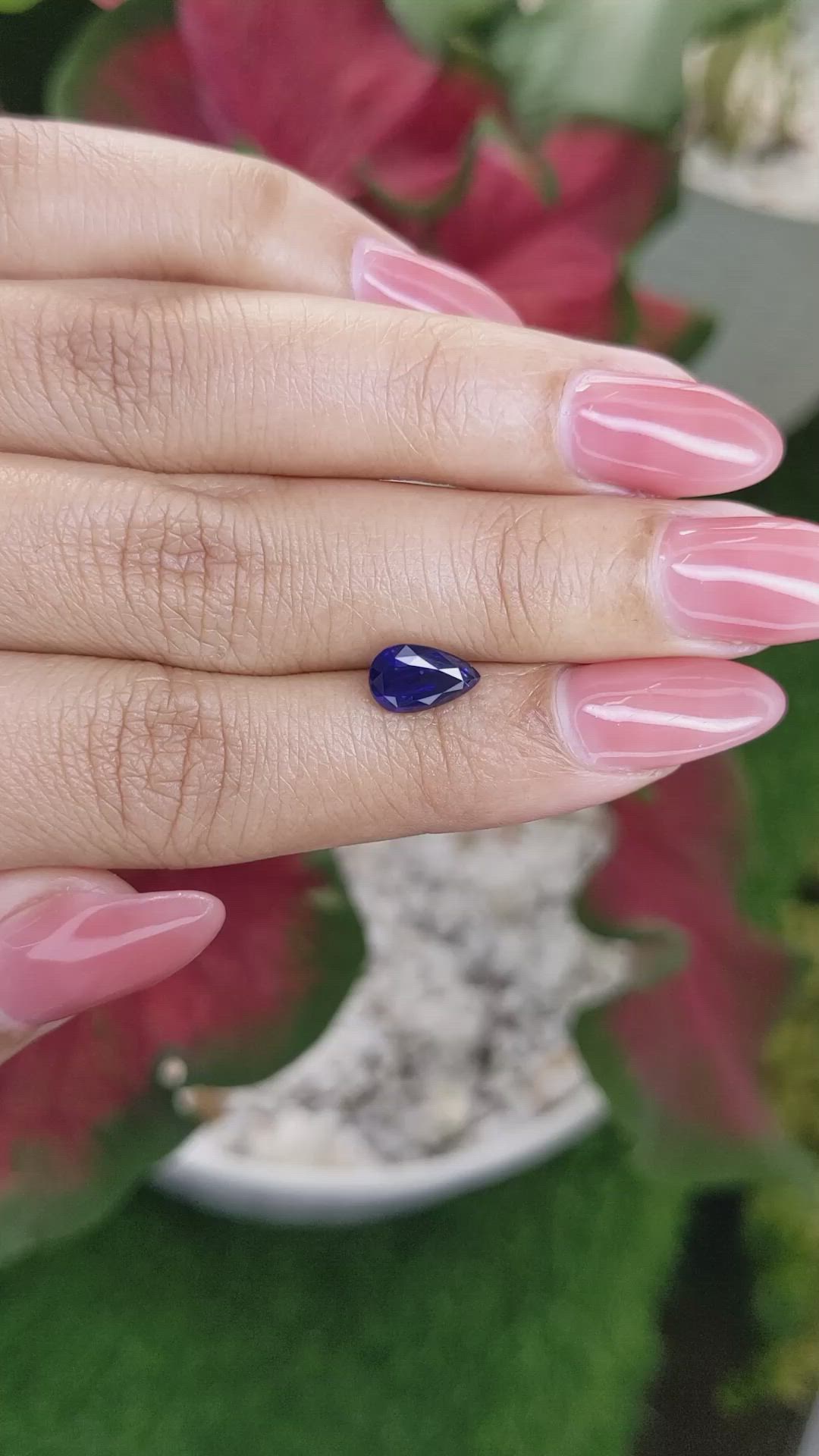 1.65 Ct. Blue Sapphire from Ceylon (Sri Lanka) Size Video