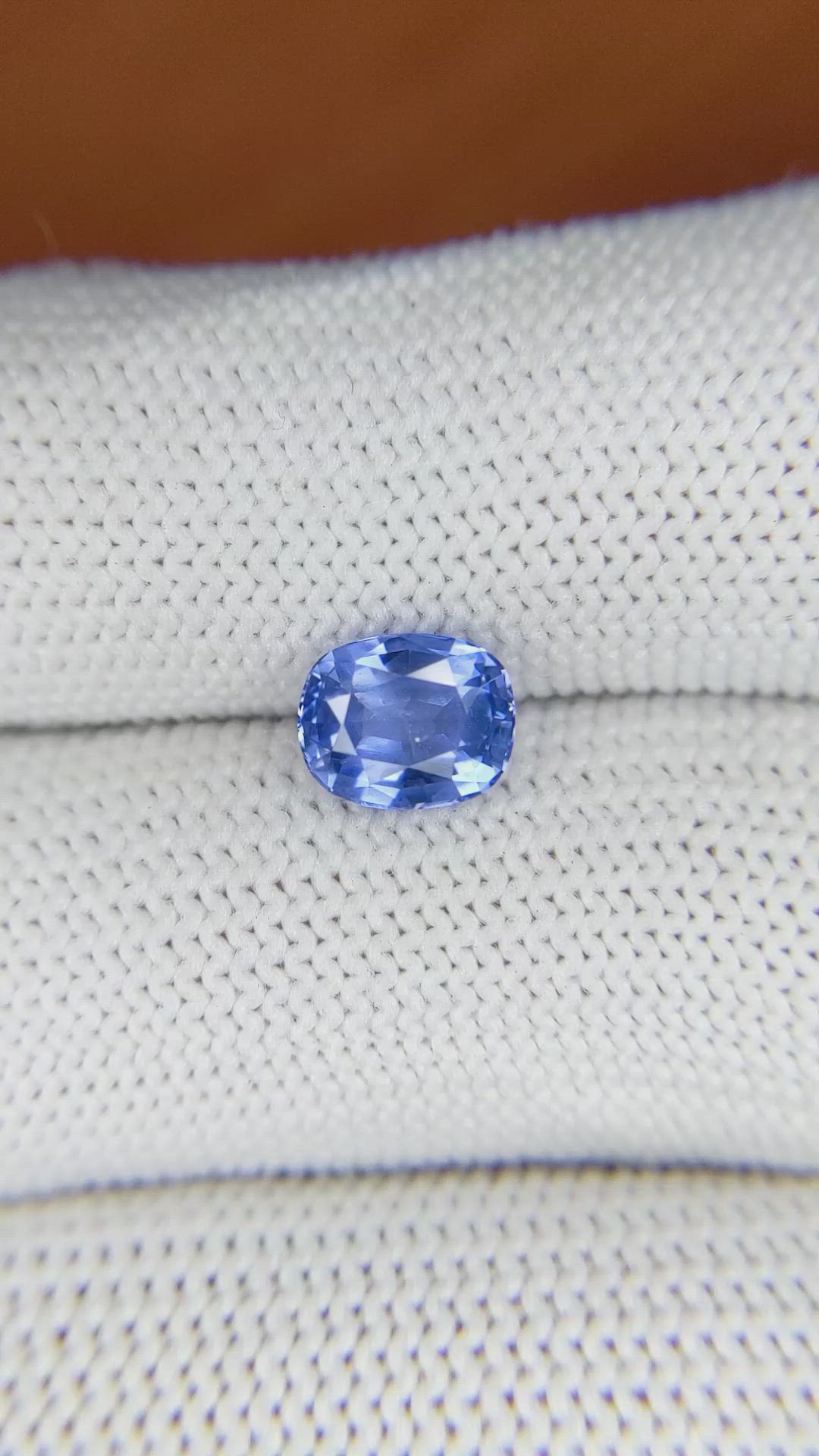 1.68 Ct. Blue Sapphire from Ceylon (Sri Lanka) Size Video