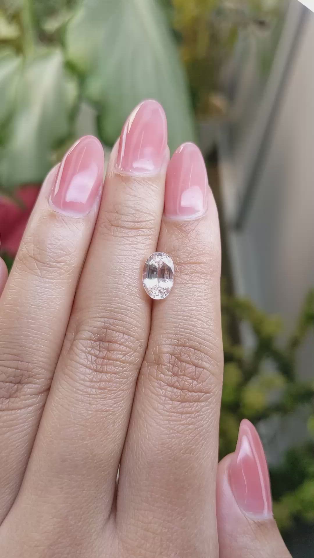 2.34 Ct. Peach Sapphire from Ceylon (Sri Lanka) Size Video