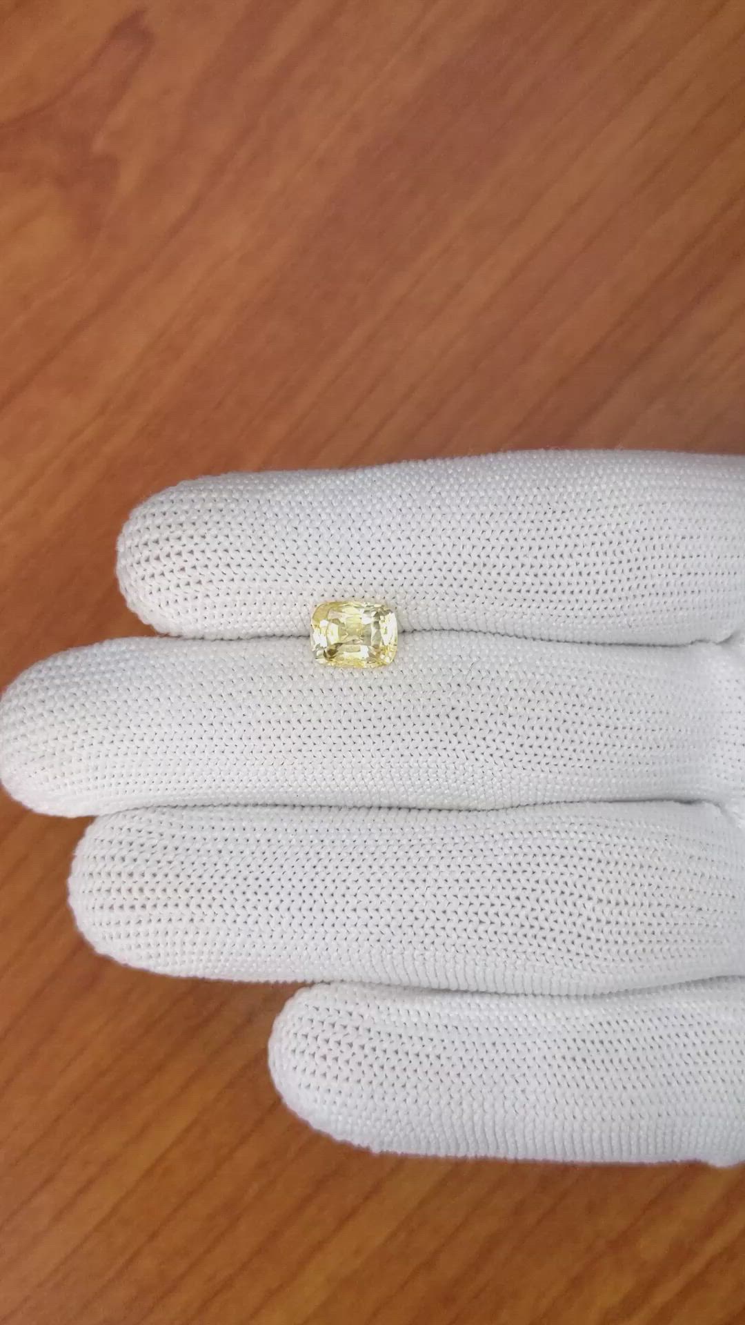 1.95 Ct. Yellow Sapphire from Ceylon (Sri Lanka) Size Video
