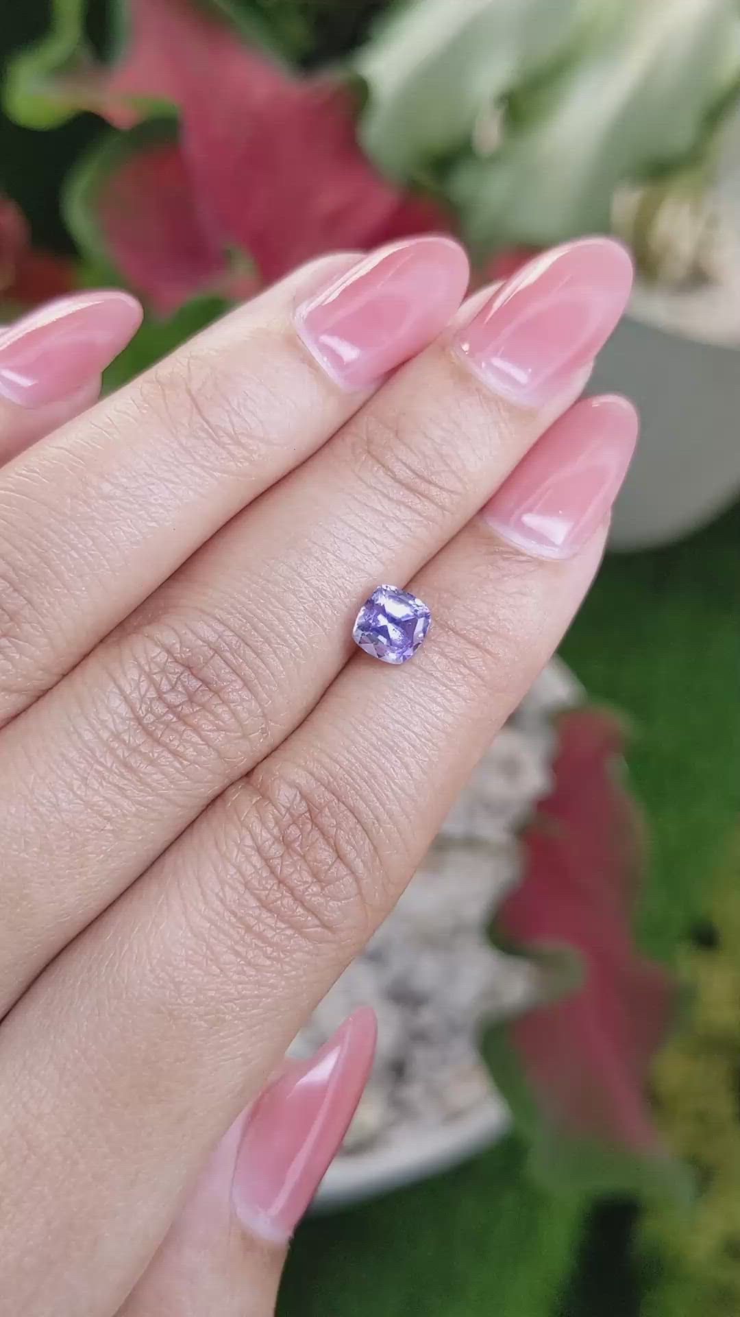 1.26 Ct. Violet Sapphire from Ceylon (Sri Lanka) Size Video