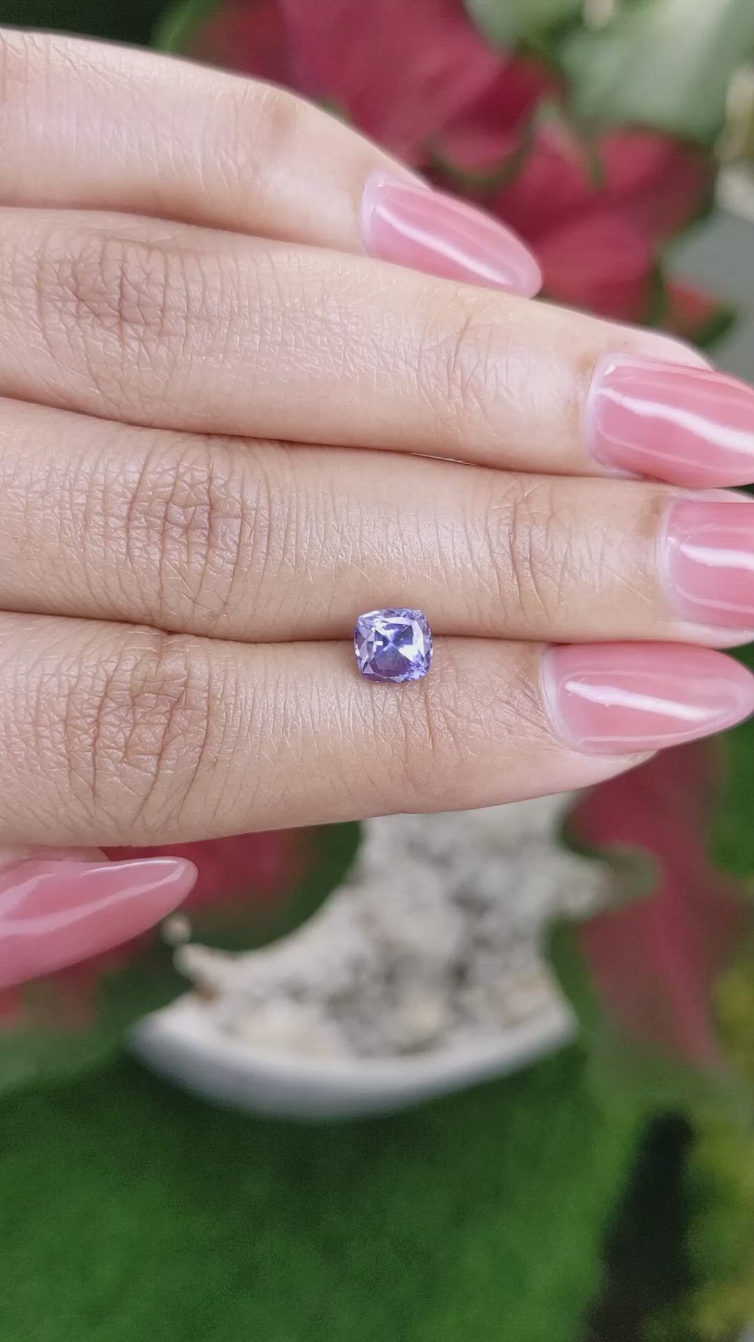 1.26 Ct. Violet Sapphire from Ceylon (Sri Lanka) Size Video