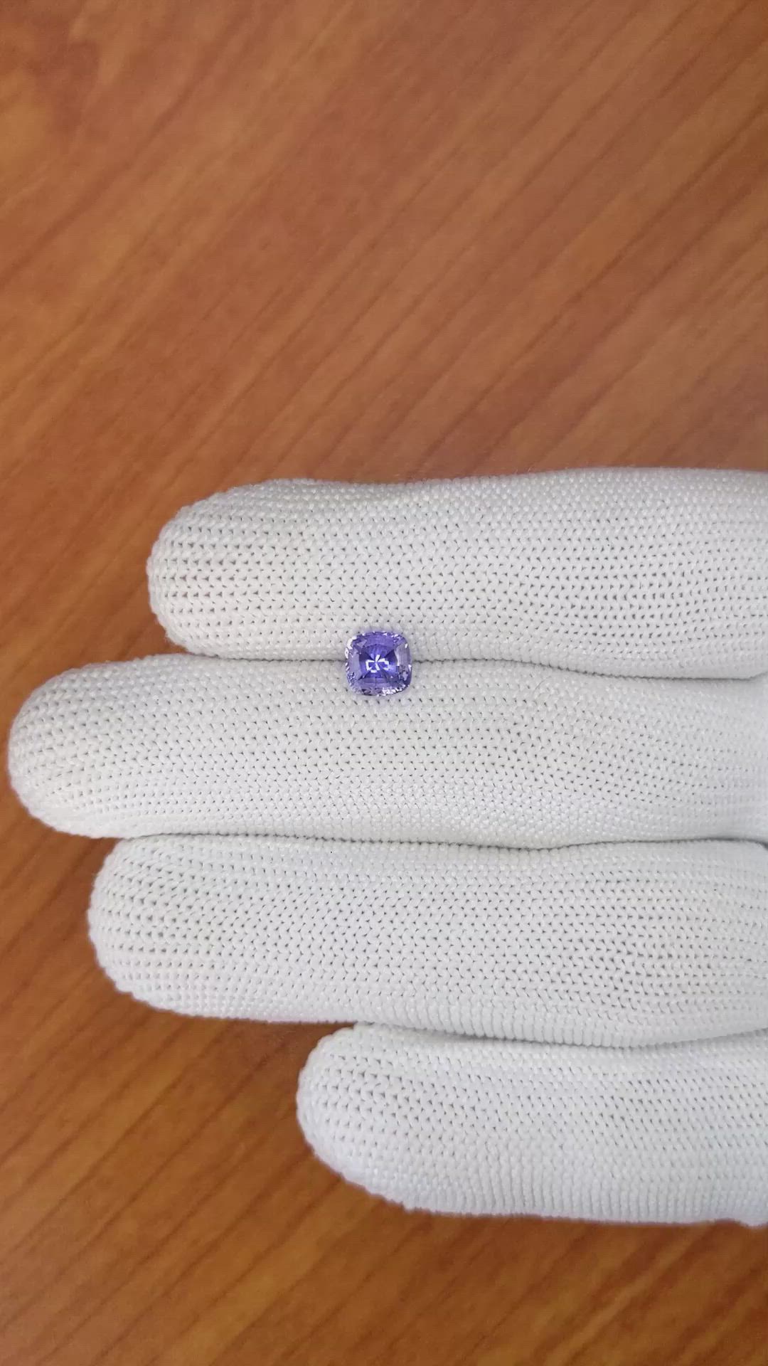 1.26 Ct. Violet Sapphire from Ceylon (Sri Lanka) Size Video