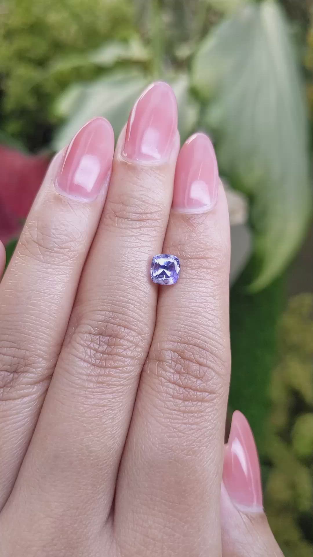 1.26 Ct. Violet Sapphire from Ceylon (Sri Lanka) Size Video