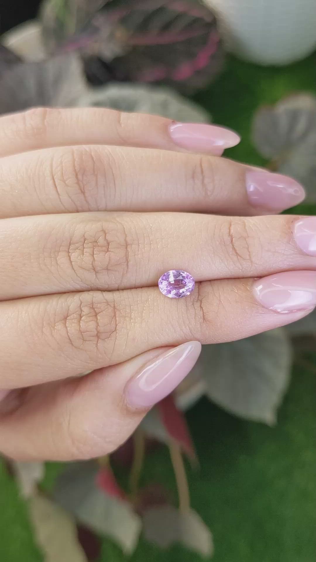 1.11 Ct. Purplish Pink Sapphire from Ceylon (Sri Lanka) Size Video