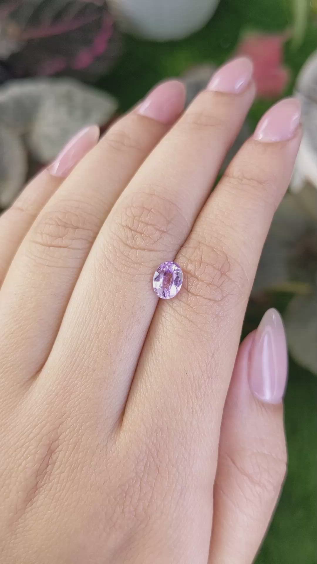 1.11 Ct. Purplish Pink Sapphire from Ceylon (Sri Lanka) Size Video