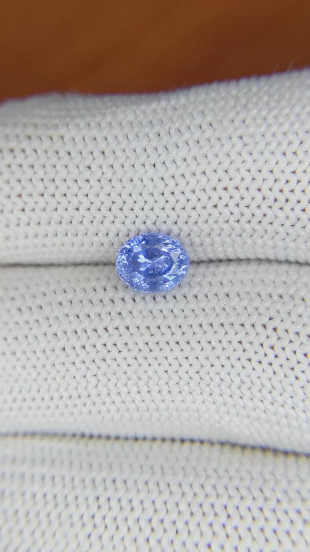 1.17 Ct. Blue Sapphire from Ceylon (Sri Lanka) Size Video