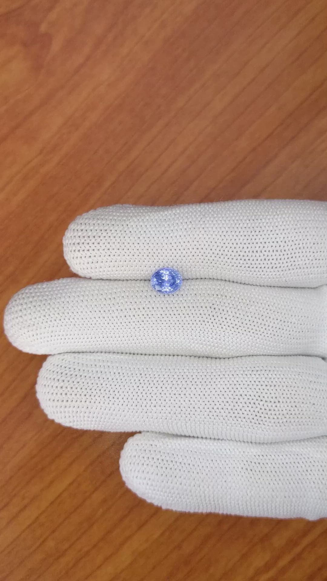 1.17 Ct. Blue Sapphire from Ceylon (Sri Lanka) Size Video
