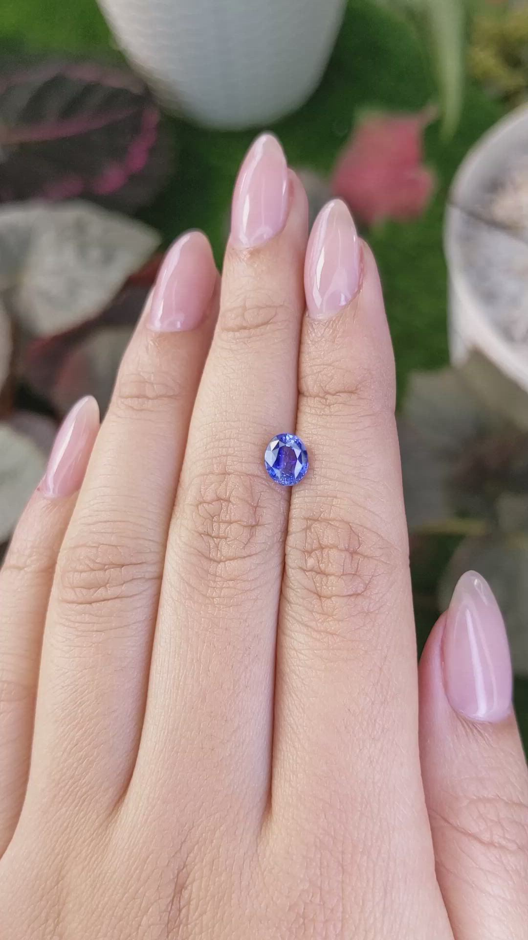 1.21 Ct. Blue Sapphire from Ceylon (Sri Lanka) Size Video