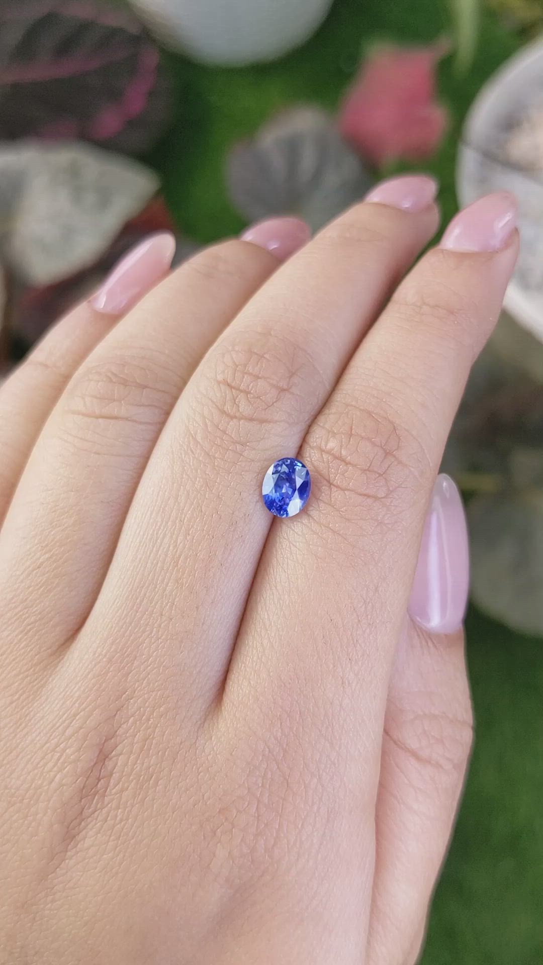 1.08 Ct. Blue Sapphire from Ceylon (Sri Lanka) Size Video