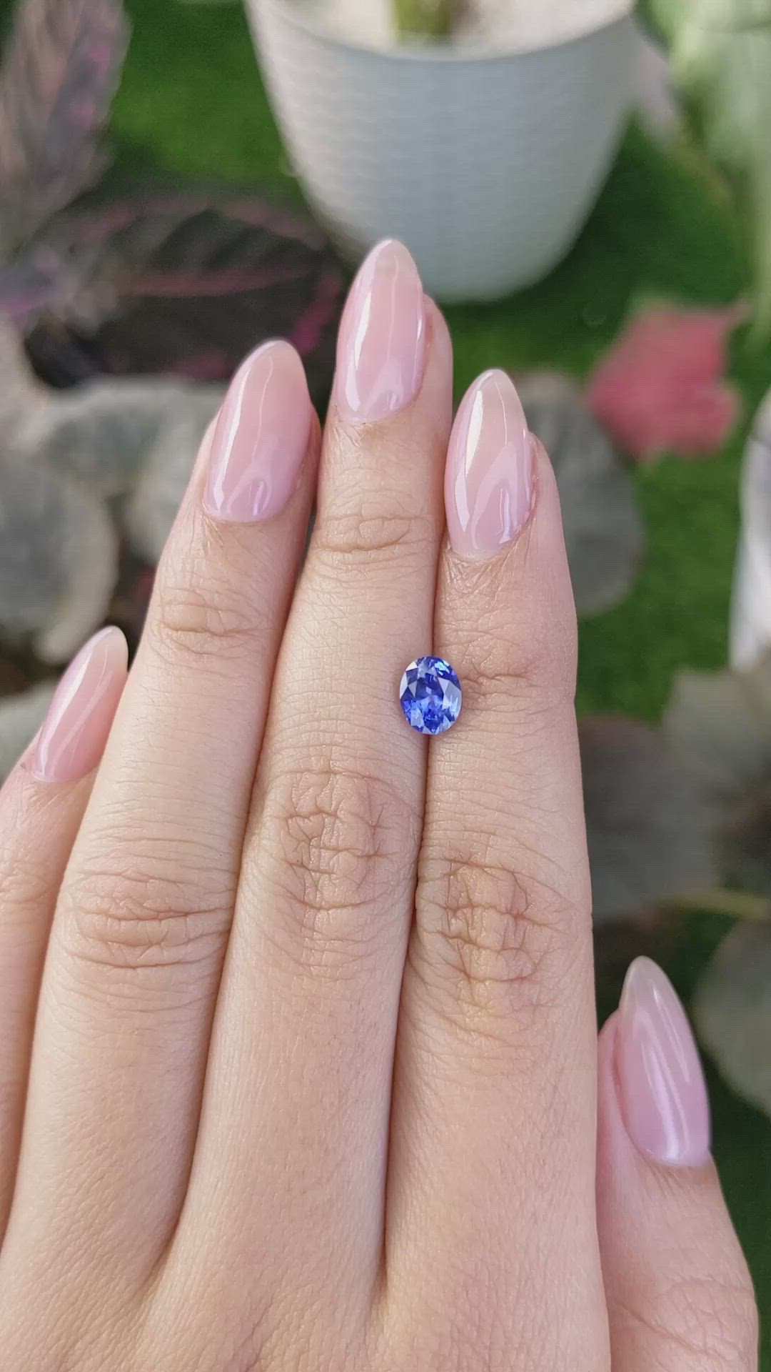 1.08 Ct. Blue Sapphire from Ceylon (Sri Lanka) Size Video