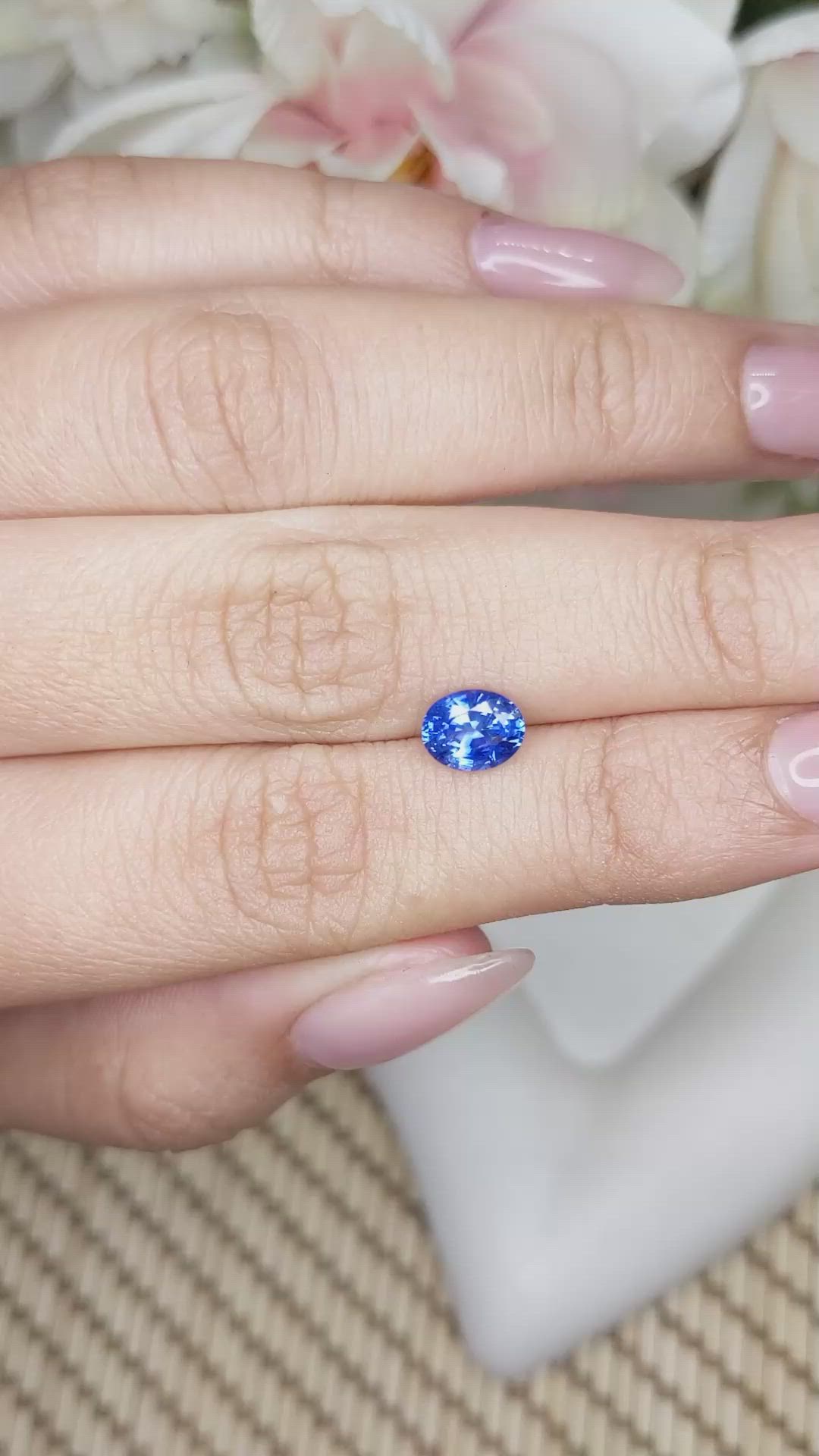 1.08 Ct. Blue Sapphire from Ceylon (Sri Lanka) Size Video