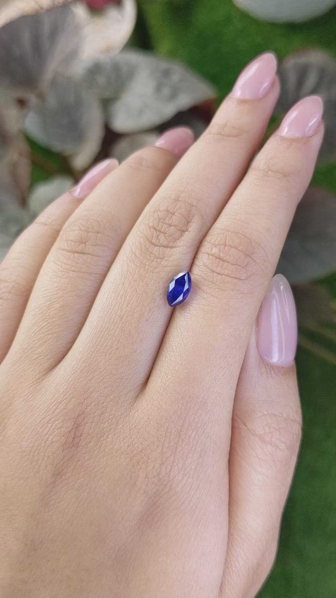 1.37 Ct. Blue Sapphire from Ceylon (Sri Lanka) Size Video