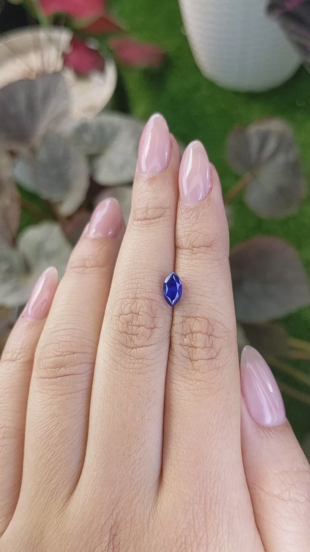 1.37 Ct. Blue Sapphire from Ceylon (Sri Lanka) Size Video