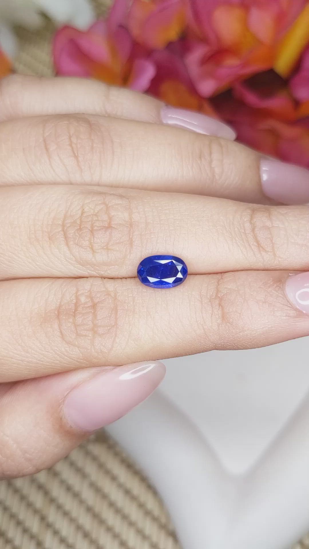 1.70 Ct. Blue Sapphire from Ceylon (Sri Lanka) Size Video