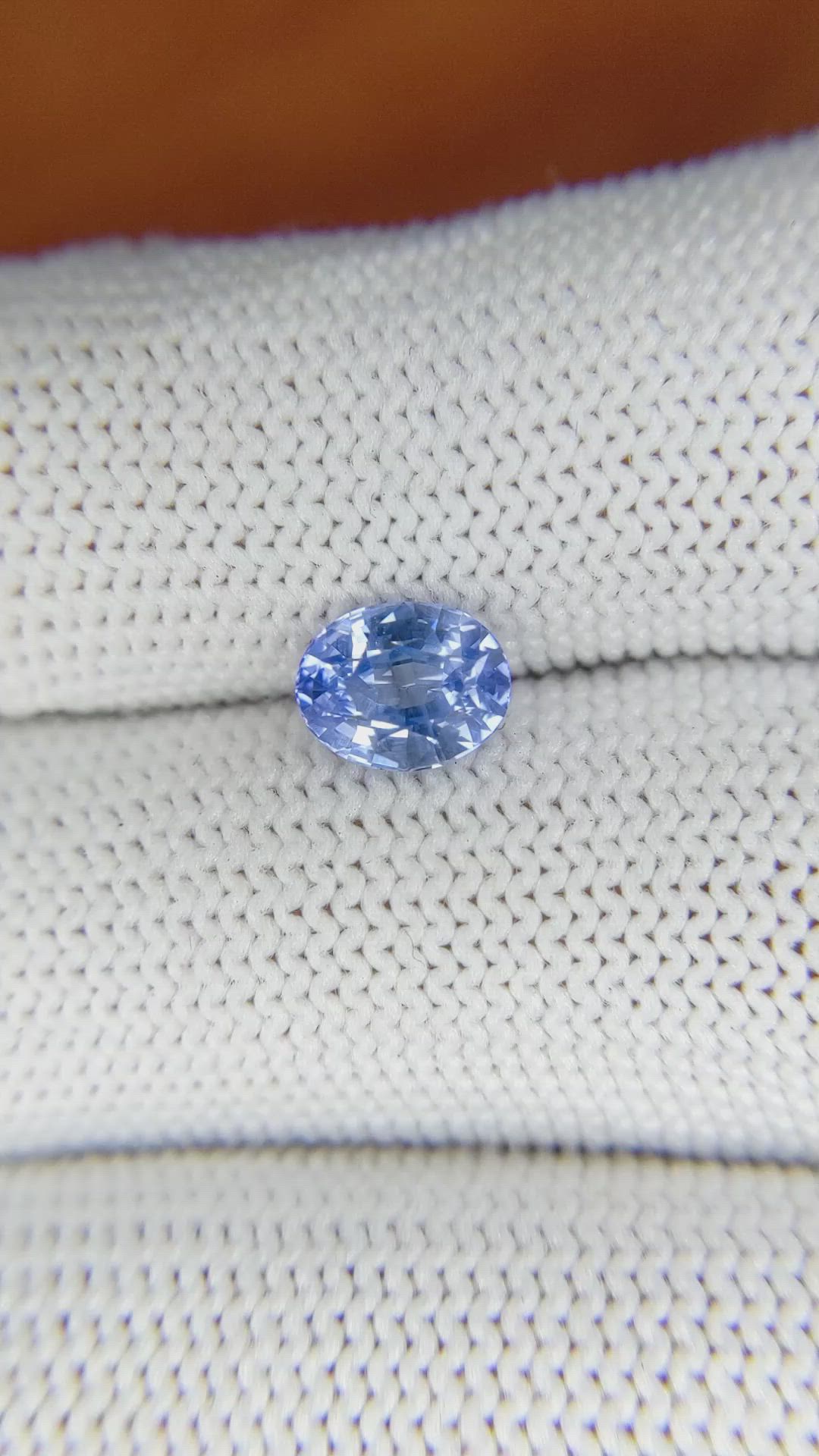 1.39 Ct. Blue Sapphire from Ceylon (Sri Lanka) Size Video