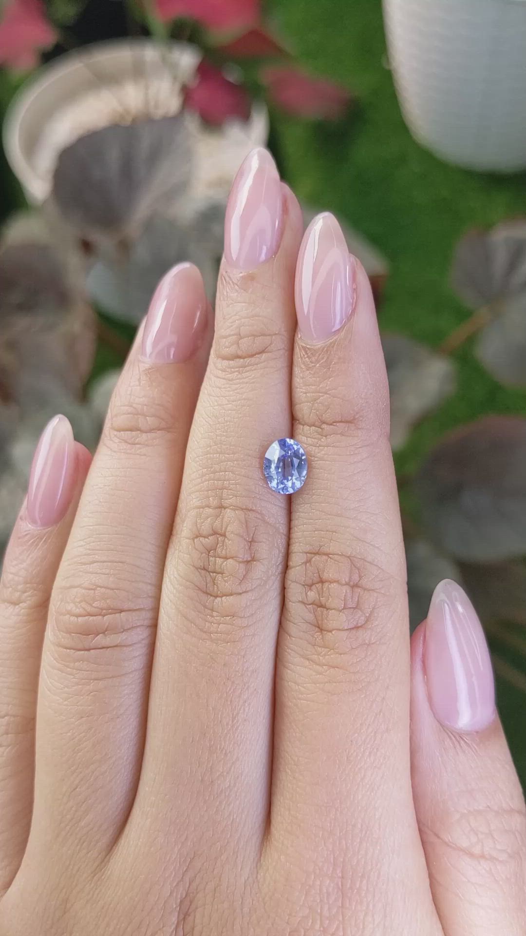 1.39 Ct. Blue Sapphire from Ceylon (Sri Lanka) Size Video