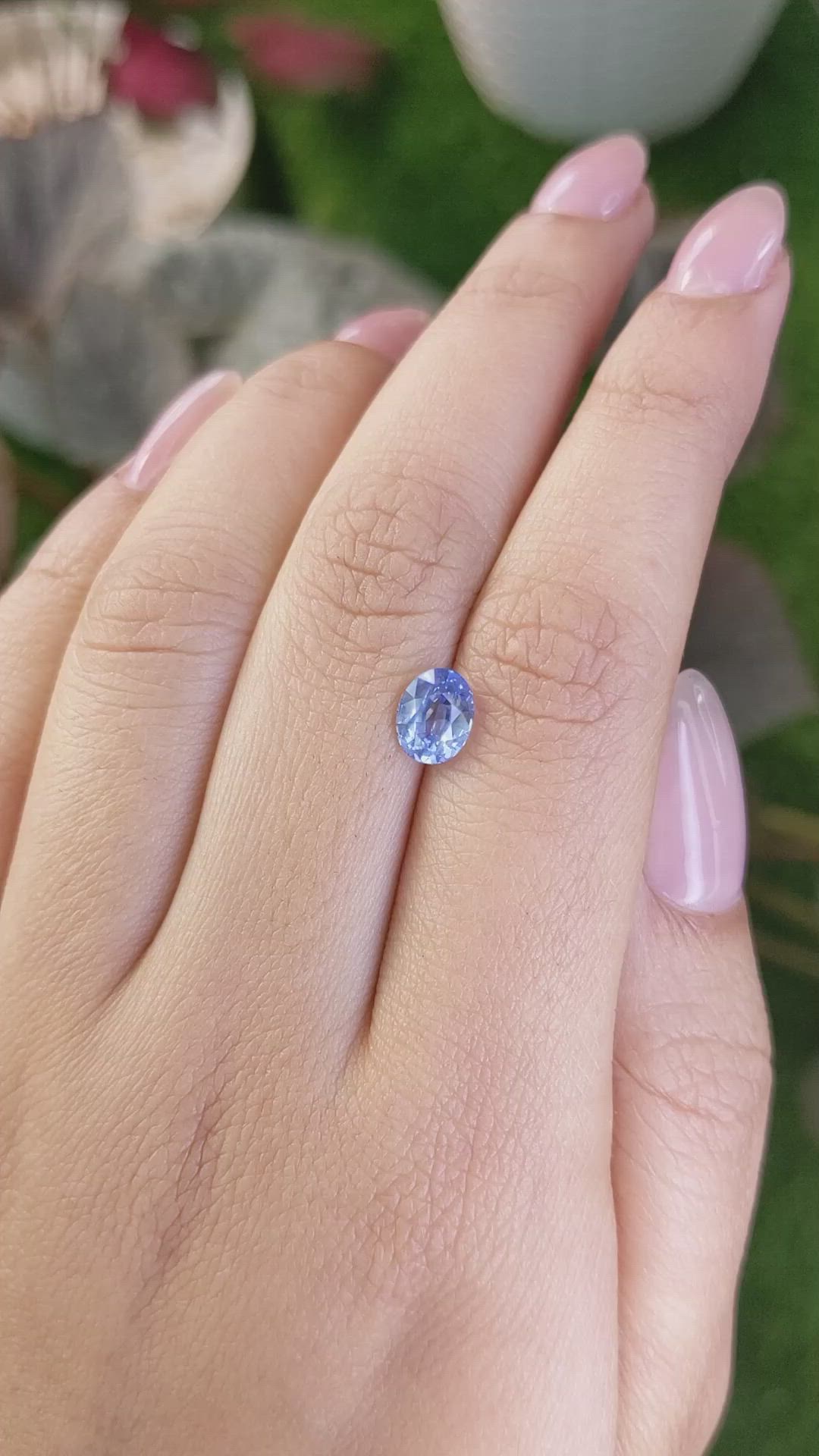1.39 Ct. Blue Sapphire from Ceylon (Sri Lanka) Size Video