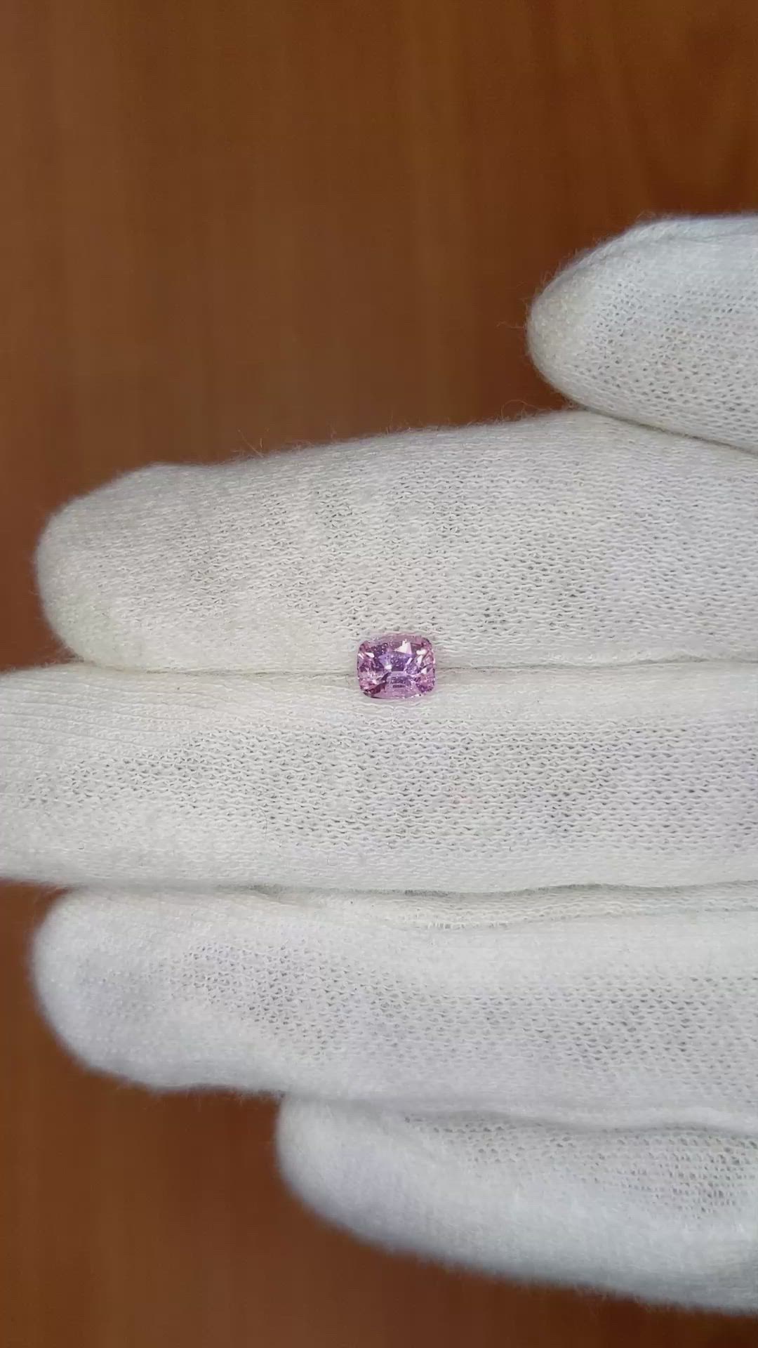 0.81 Ct. Pink Sapphire from Ceylon (Sri Lanka) Size Video