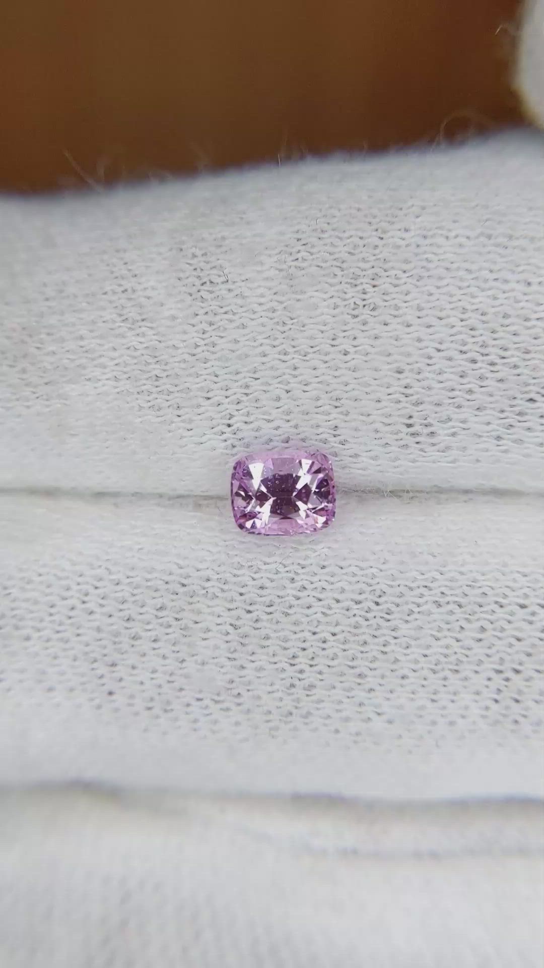 0.81 Ct. Pink Sapphire from Ceylon (Sri Lanka) Size Video