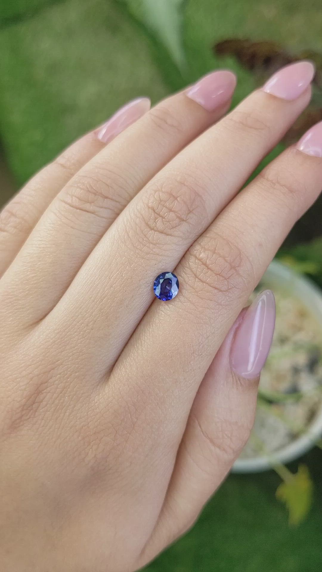 0.67 Ct. Blue Sapphire from Ceylon (Sri Lanka) Size Video