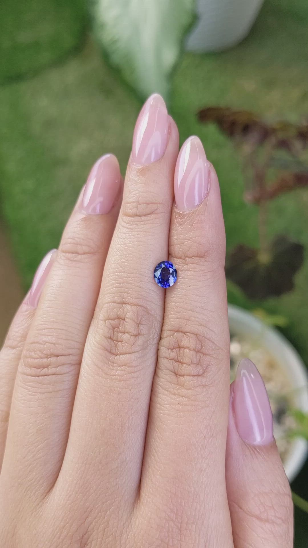 0.67 Ct. Blue Sapphire from Ceylon (Sri Lanka) Size Video