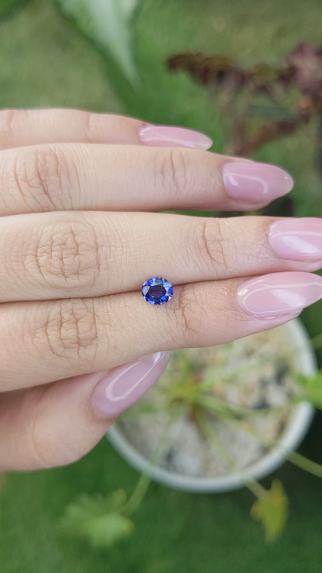 0.67 Ct. Blue Sapphire from Ceylon (Sri Lanka) Size Video