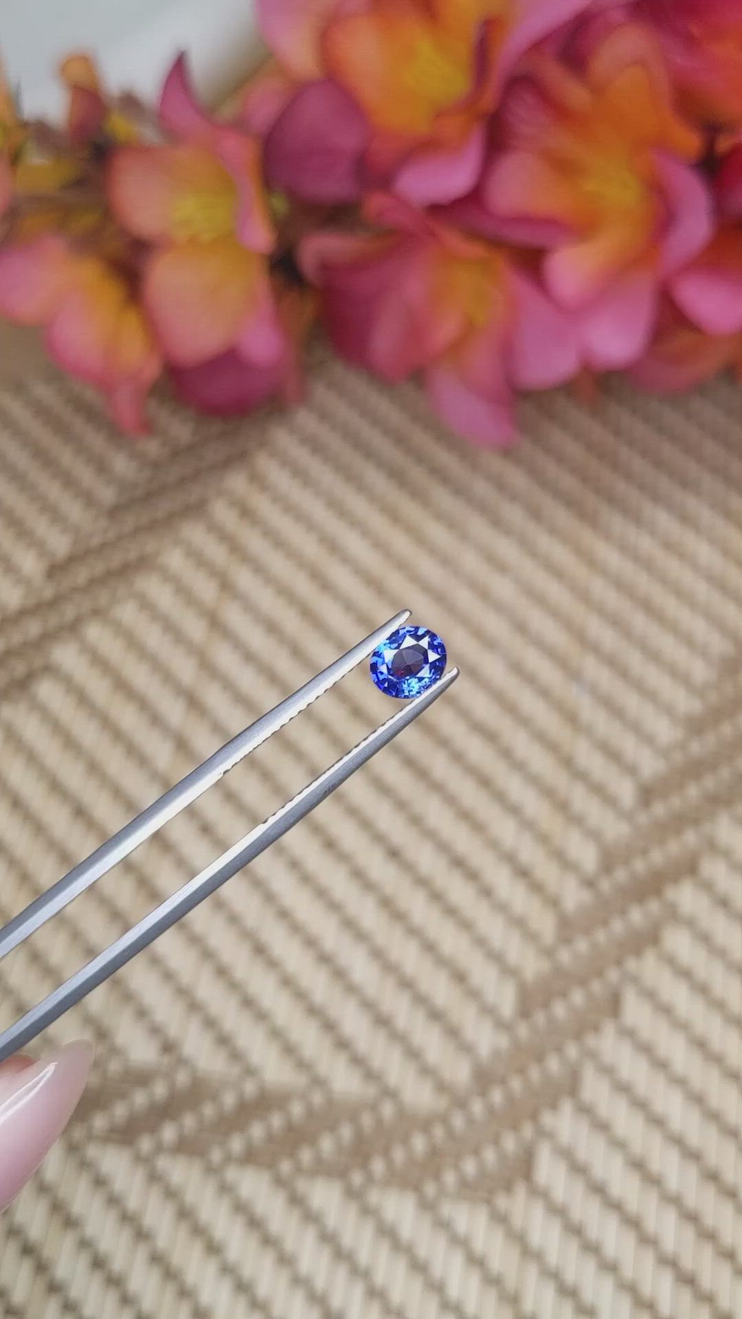0.67 Ct. Blue Sapphire from Ceylon (Sri Lanka) Size Video