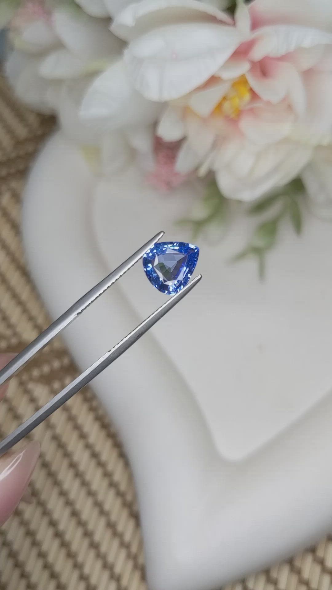2.09 Ct. Blue Sapphire from Ceylon (Sri Lanka) Size Video