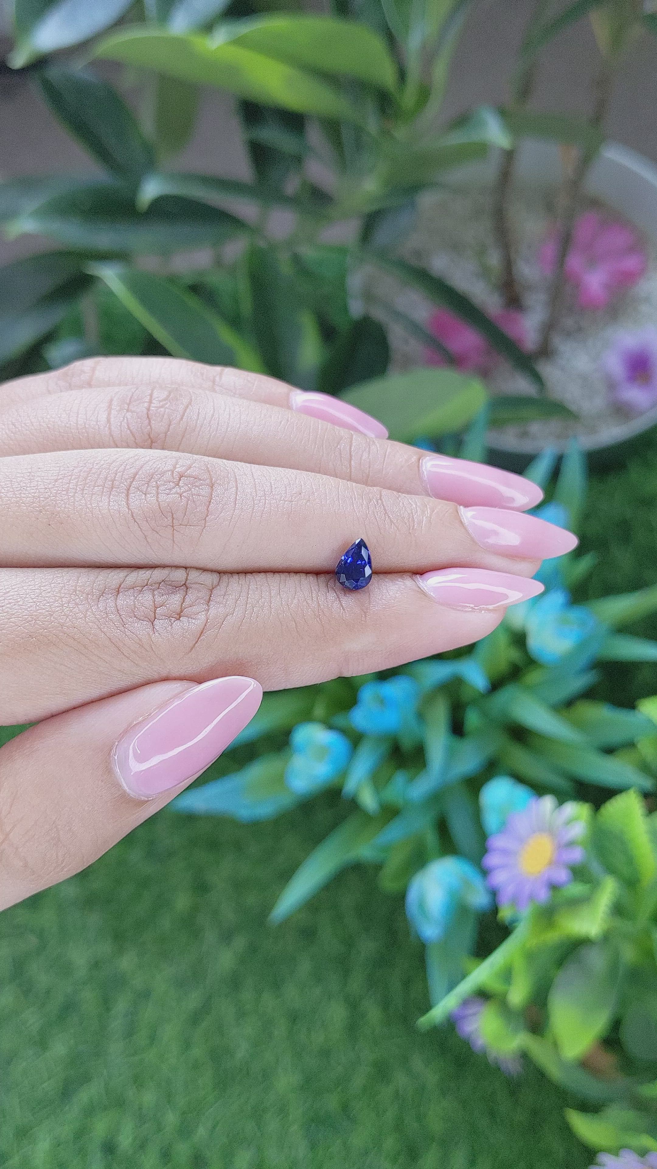 1.03 Ct. Blue Sapphire from Madagascar Size Video