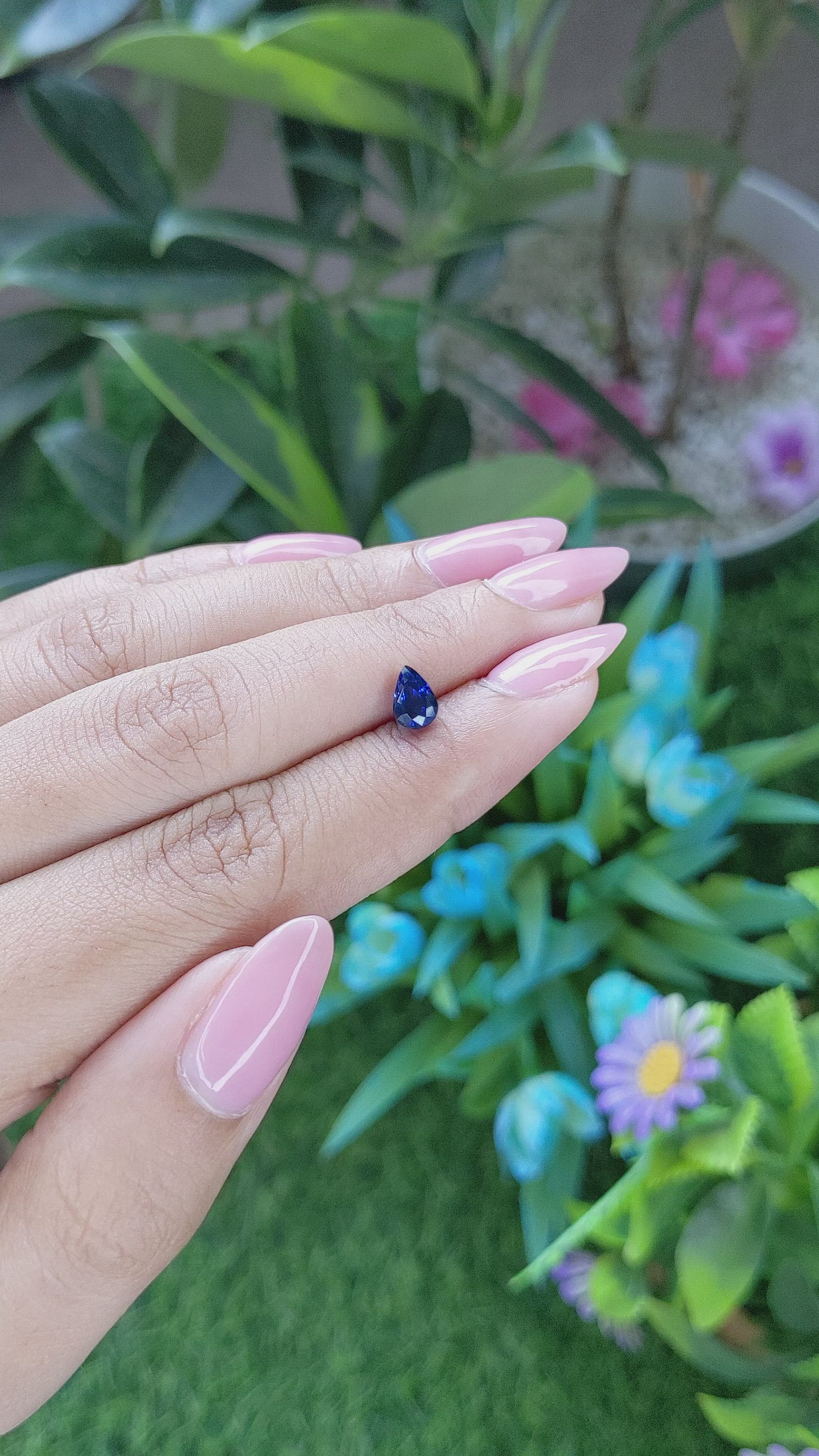 1.03 Ct. Blue Sapphire from Madagascar Size Video