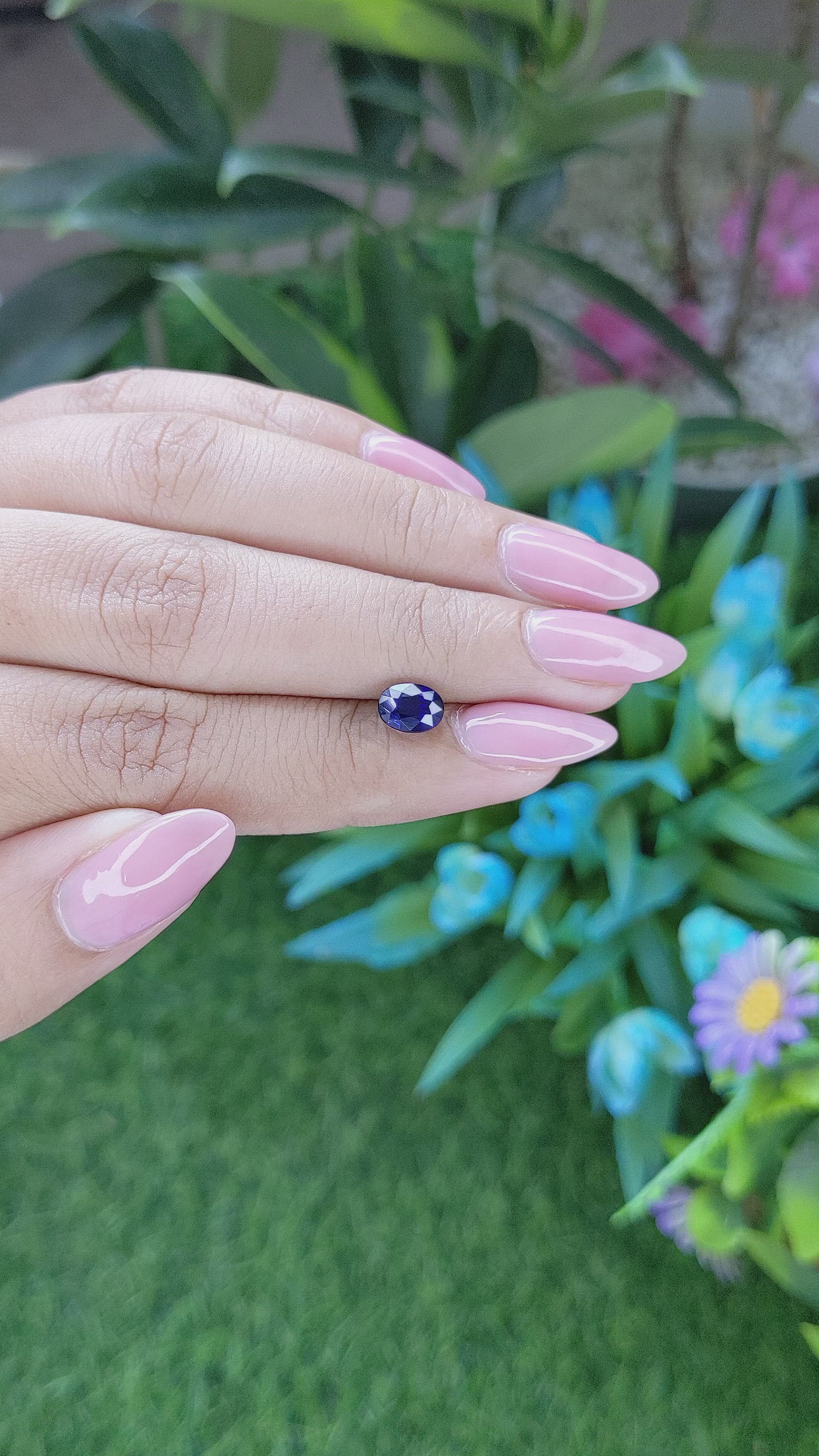 1.21 Ct. Blue Sapphire from Madagascar Size Video